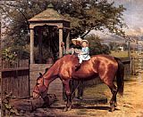 Seymour Joseph Guy Canvas Paintings - Equestrian portrait